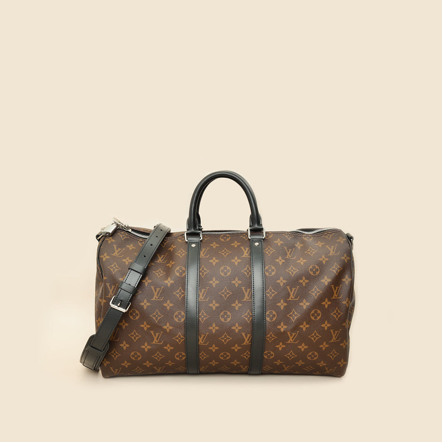 Louis Vuitton Monogram Macassar Keepall Bandouliere 45 Bag