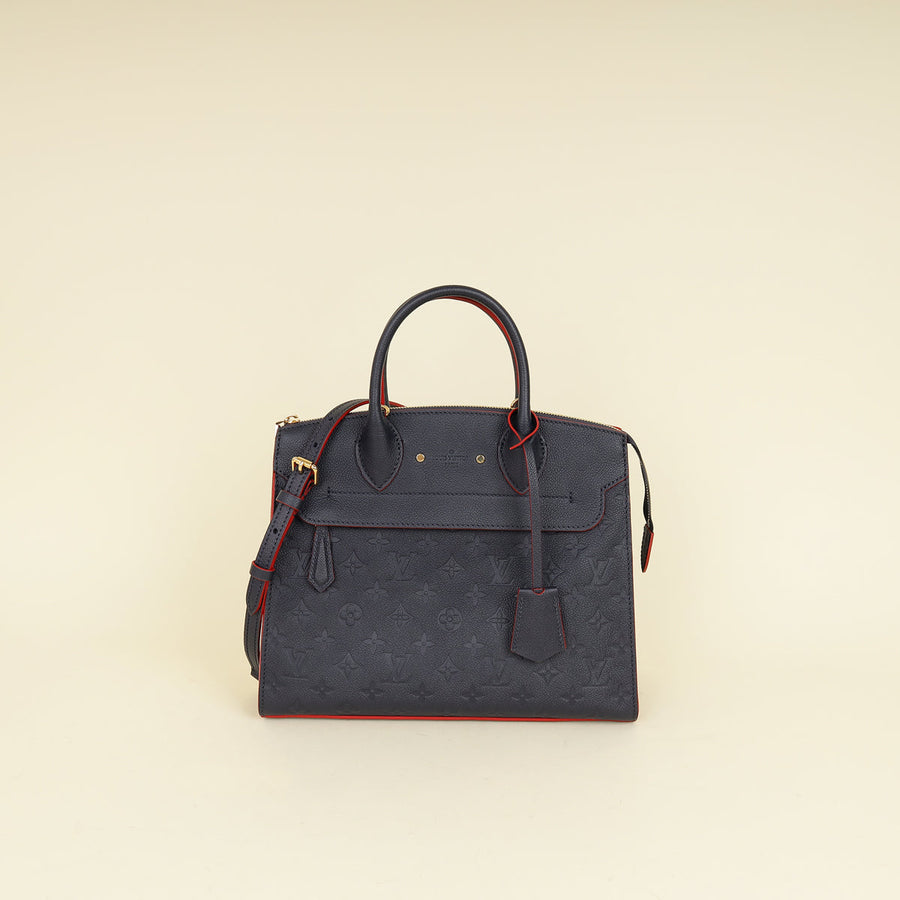 Louis Vuitton Marine Rouge Monogram Empreinte Pont Neuf Bag