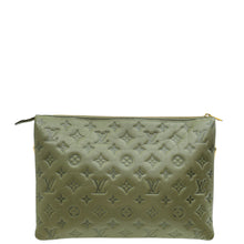 Louis Vuitton Khaki Puffy Monogram Embossed Coussin MM Bag