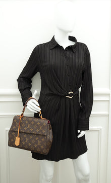 Louis Vuitton Brown Monogram Cluny BB Bag W/ M.A Initials
