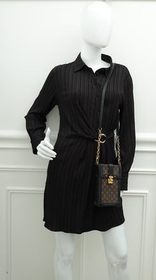 Louis Vuitton Monogram Black Vertical Trunk Pochette
