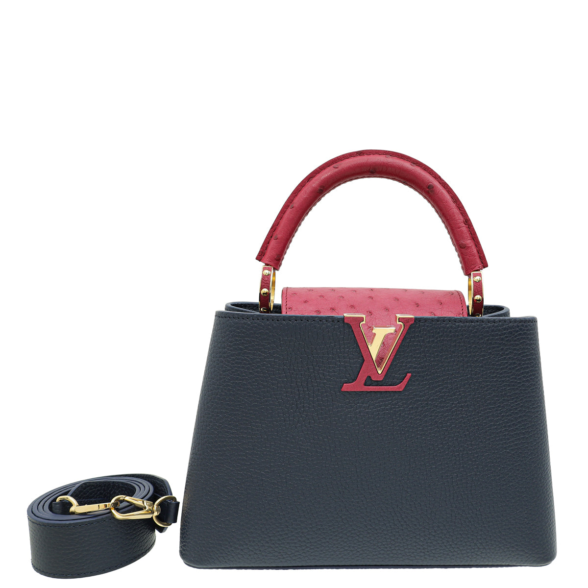 Louis Vuitton Bicolor Taurillon Ostrich Capucines BB Bag