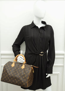 Louis Vuitton Ebene Monogram Speedy 30 Bag