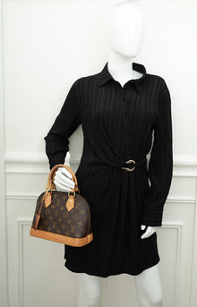 Louis Vuitton Monogram Alma BB Bag W/ D.T Initials