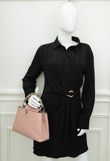 Louis Vuitton Rose Ballerine Capucines BB Python Handle Bag