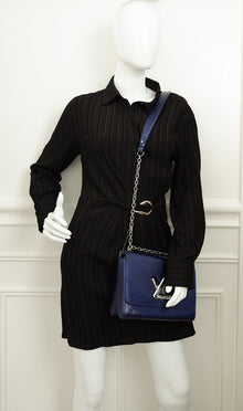 Louis Vuitton Metallic Blue Twist MM Bag