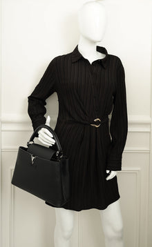 Louis Vuitton Black Capucines MM Bag