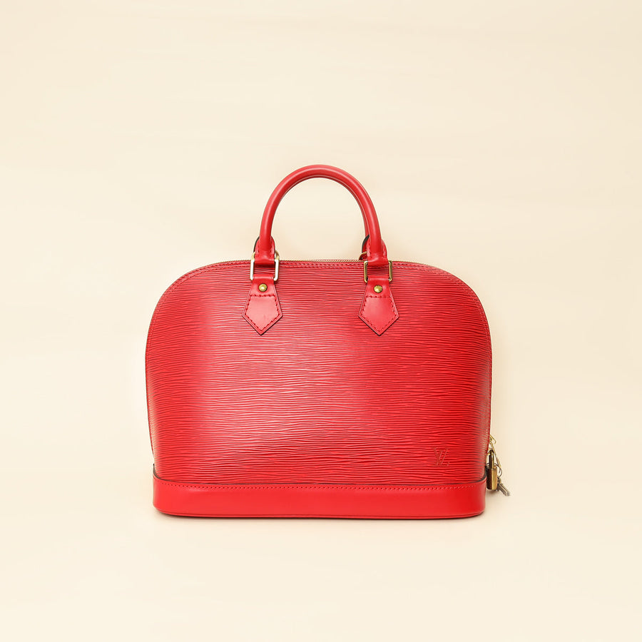 Louis Vuitton Red Alma PM Bag