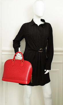 Louis Vuitton Red Alma PM Bag