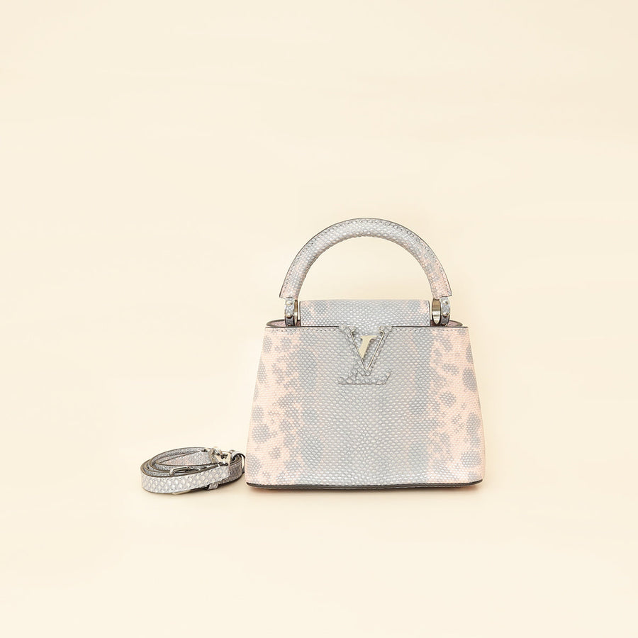 Louis Vuitton Bicolor Metallic Karung Capucines Mini Bag