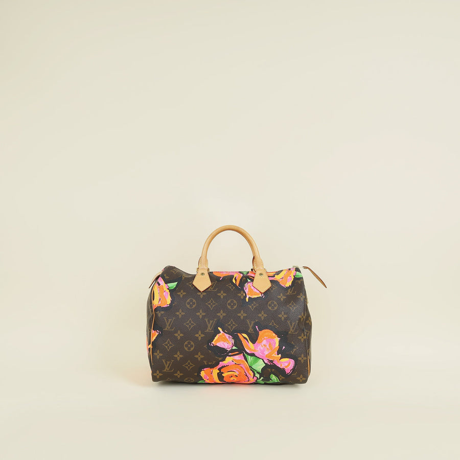 Louis Vuitton Brown Multicolor Ltd. Ed. Stephen Sprouse Roses Monogram Speedy 30 Bag