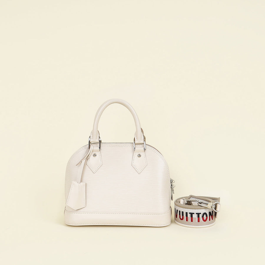 Louis Vuitton Quartz White Sporty Alma BB Bag