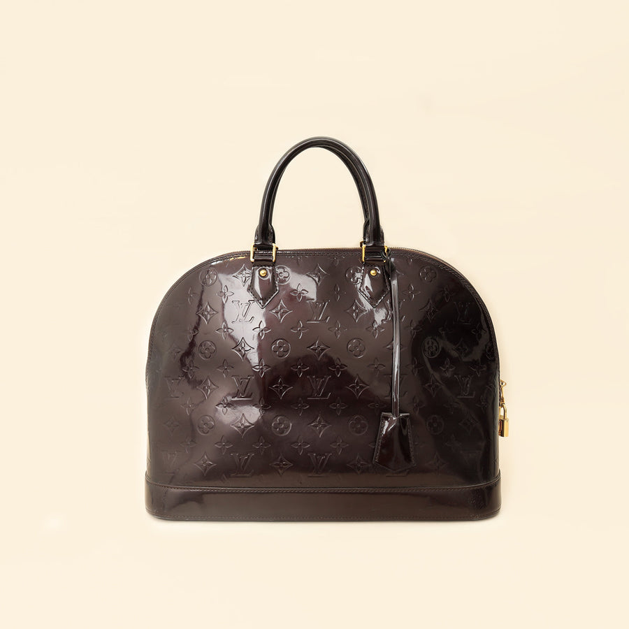 Louis Vuitton Amarante Monogram Vernis Alma GM Bag