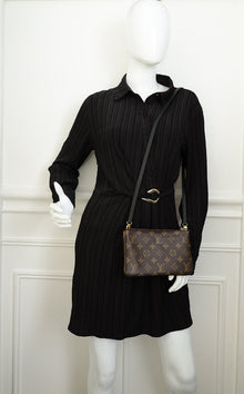 Louis Vuitton Monogram/Monogram Giant Reverse Double Zip Pochette