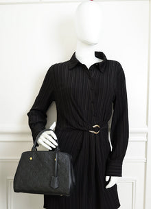 Louis Vuitton Black Monogram Empreinte Montaigne BB Bag
