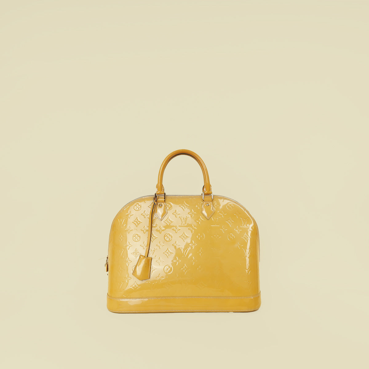 Louis Vuitton Jaune Passion Monogram Vernis Alma GM Bag