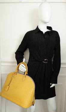 Louis Vuitton Jaune Passion Monogram Vernis Alma GM Bag