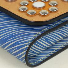 Louis Vuitton Blue Studded Twist Wallet On Chain