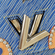 Louis Vuitton Blue Studded Twist Wallet On Chain