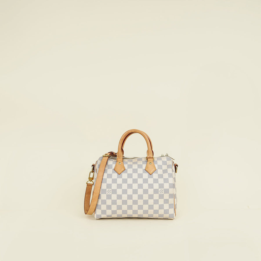 Louis Vuitton Damier Azur Speedy 25 Bandouliere Bag
