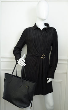 Louis Vuitton Black Empreinte Neverfull MM Tote Bag