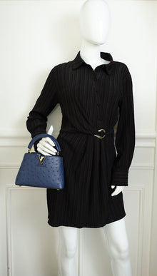 Louis Vuitton Indigo Ostrich Capucines Mini Bag