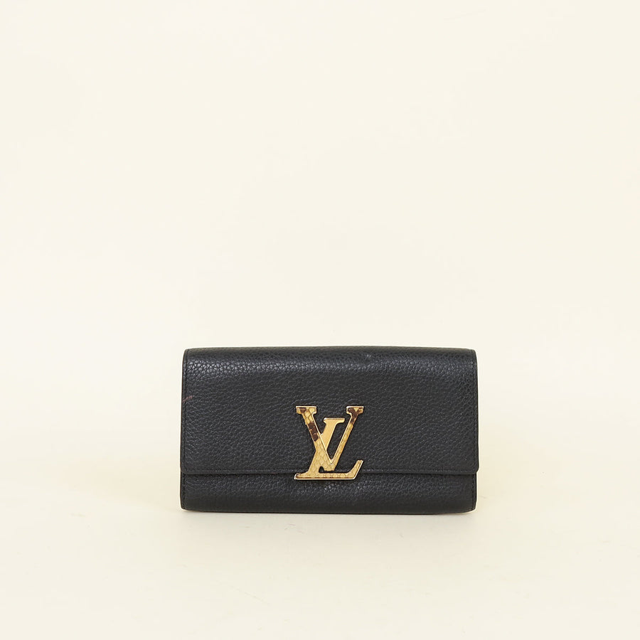 Louis Vuitton Black Capucines Wallet