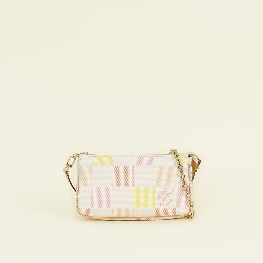 Louis Vuitton Peach Pink Damier Pochette Accessoires