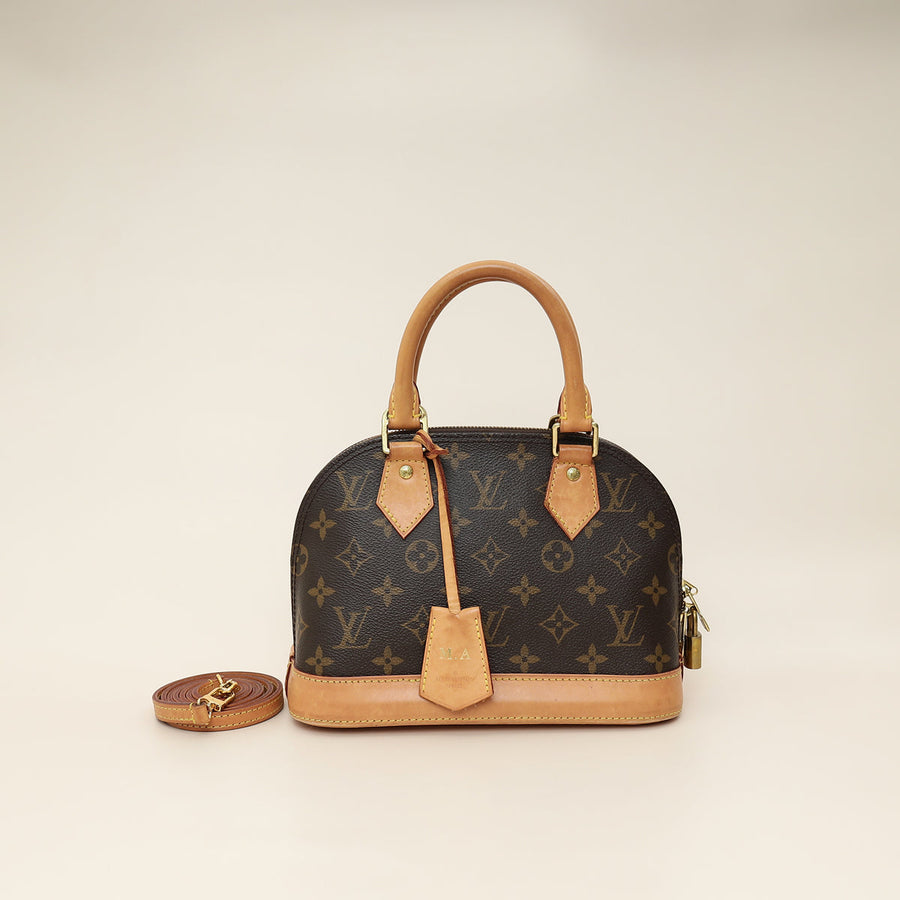Louis Vuitton Monogram Alma BB Bag W/MA Initials