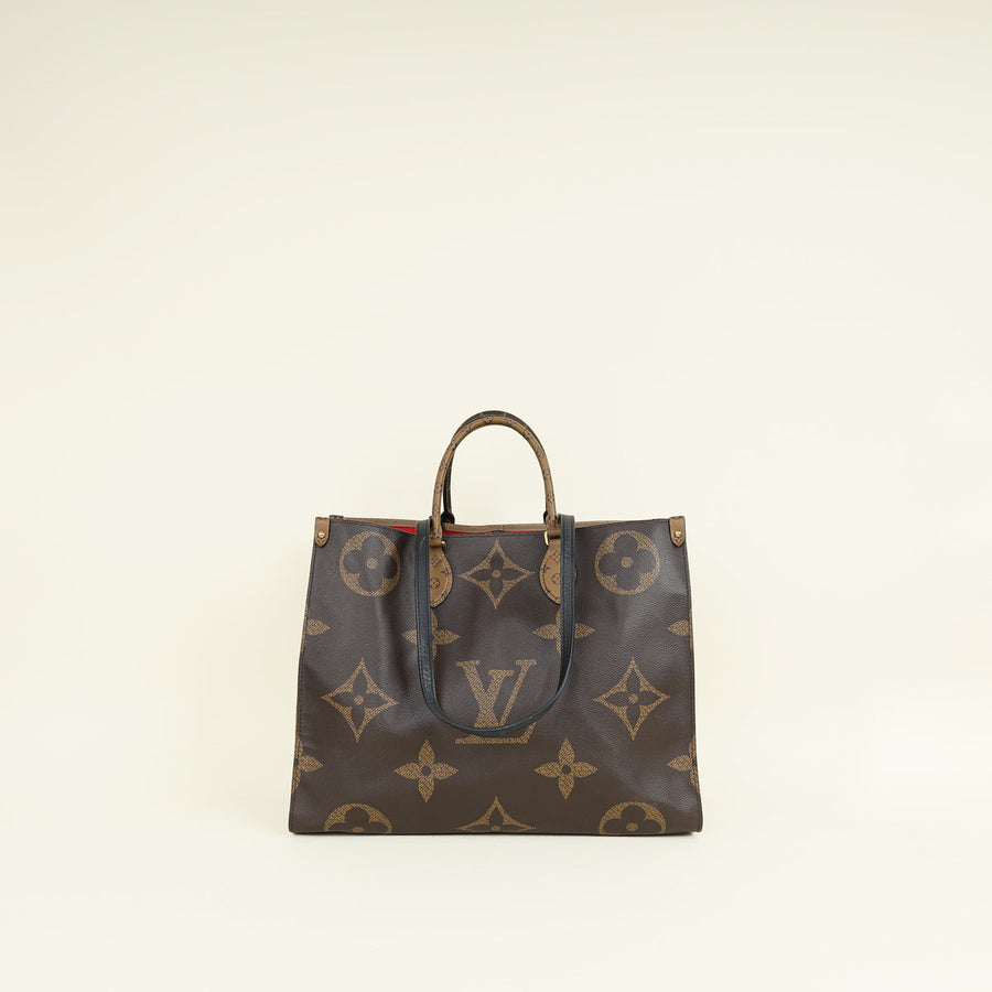 Louis Vuitton Black Monogram Reverse Onthego GM Bag