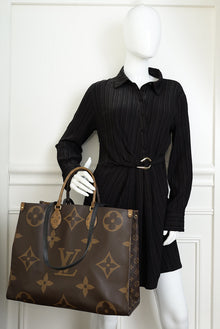 Louis Vuitton Black Monogram Reverse Onthego GM Bag
