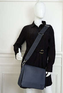 Louis Vuitton Navy Aerogram Takeoff Messenger Bag
