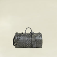 Louis Vuitton Faded Black Brushed Monogram Eclipse Keepall Bandouliere 50 Bag
