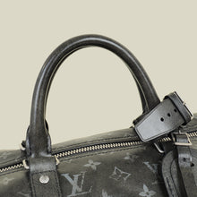 Louis Vuitton Faded Black Brushed Monogram Eclipse Keepall Bandouliere 50 Bag