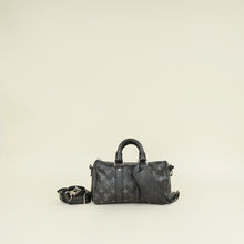 Louis Vuitton Faded Black Brushed Monogram Eclipse Keepall Bandouliere 25 Bag