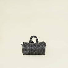 Louis Vuitton Faded Black Brushed Monogram Eclipse Keepall Bandouliere 25 Bag