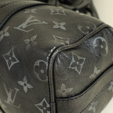 Louis Vuitton Faded Black Brushed Monogram Eclipse Keepall Bandouliere 25 Bag