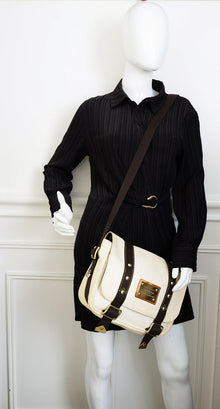 Louis Vuitton White Antigua Besace Messenger PM Bag