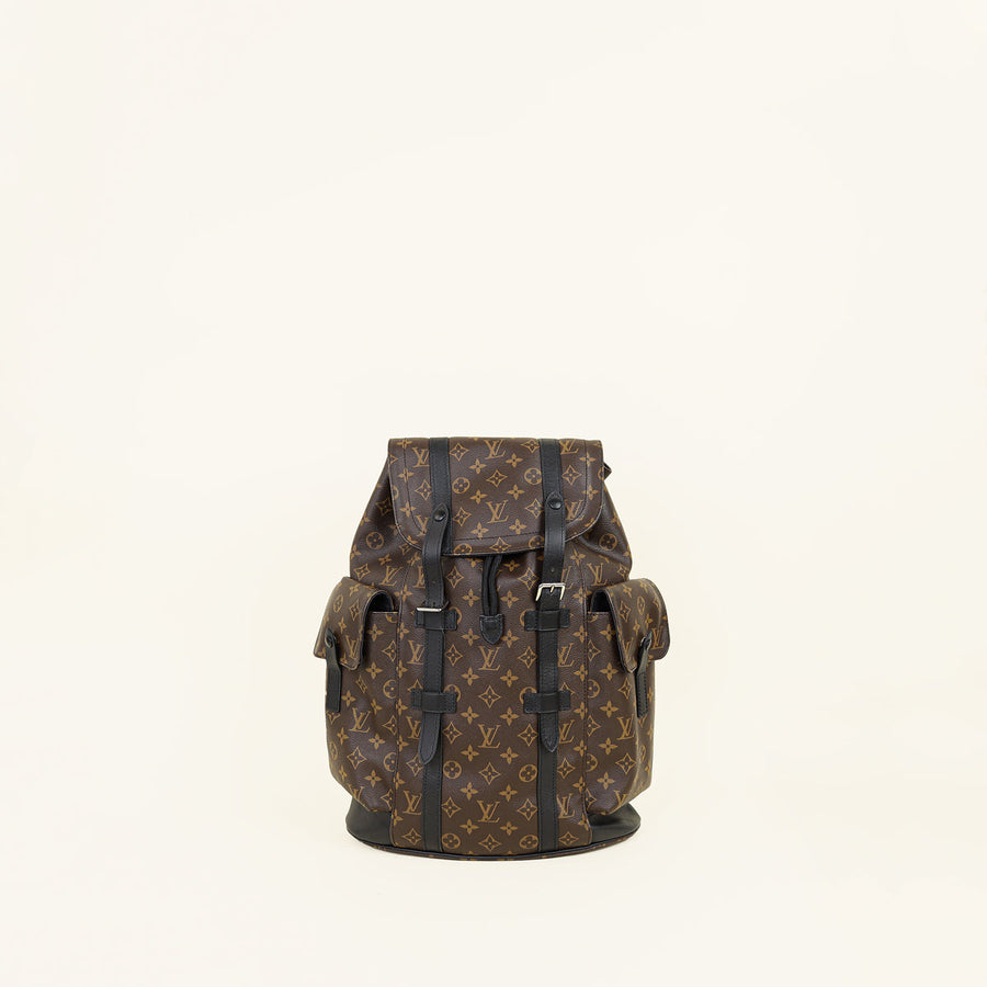 Louis Vuitton Bicolor Monogram Macassar Christopher MM Backpack Bag