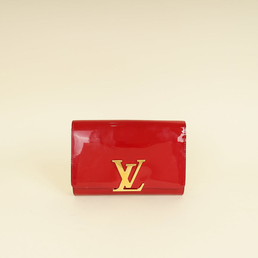 Louis Vuitton Red Vernis Louise Clutch