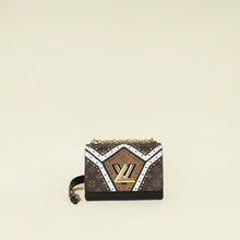 Louis Vuitton Black Veau Satin Monogram Twist MM Bag