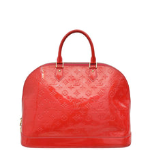Louis Vuitton Rouge Grenadine Monogram Vernis Alma GM Bag