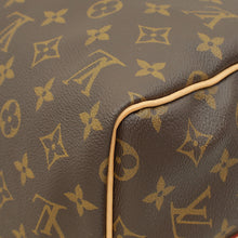 Louis Vuitton Brown Monogram Keepall Bandouliere 45 Bag W/ A.N Initials on Leather Tag