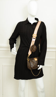 Louis Vuitton Monogram Rose Klair Multi Pochette Accessories Bag