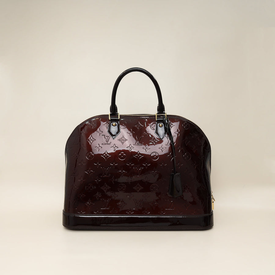 Louis Vuitton Amarnte Monogram Vernis Alma GM Bag