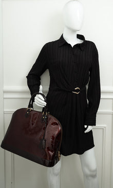 Louis Vuitton Amarnte Monogram Vernis Alma GM Bag