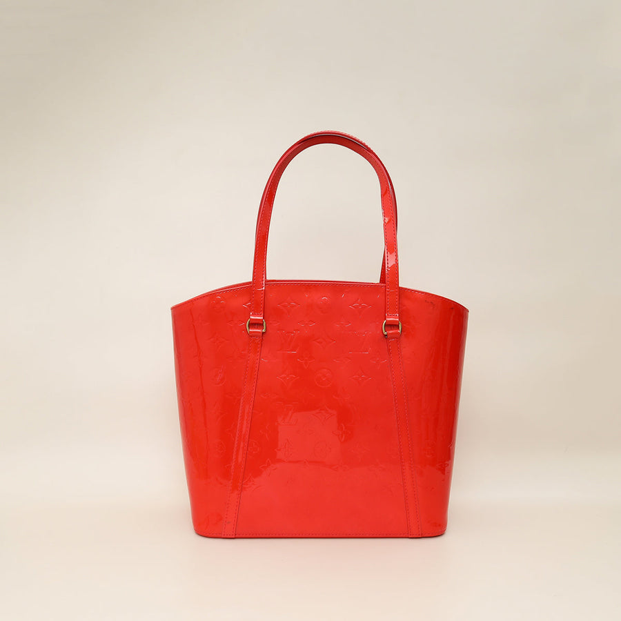 Louis Vuitton Rouge Grenade Monogram Vernis Avalon GM Bag
