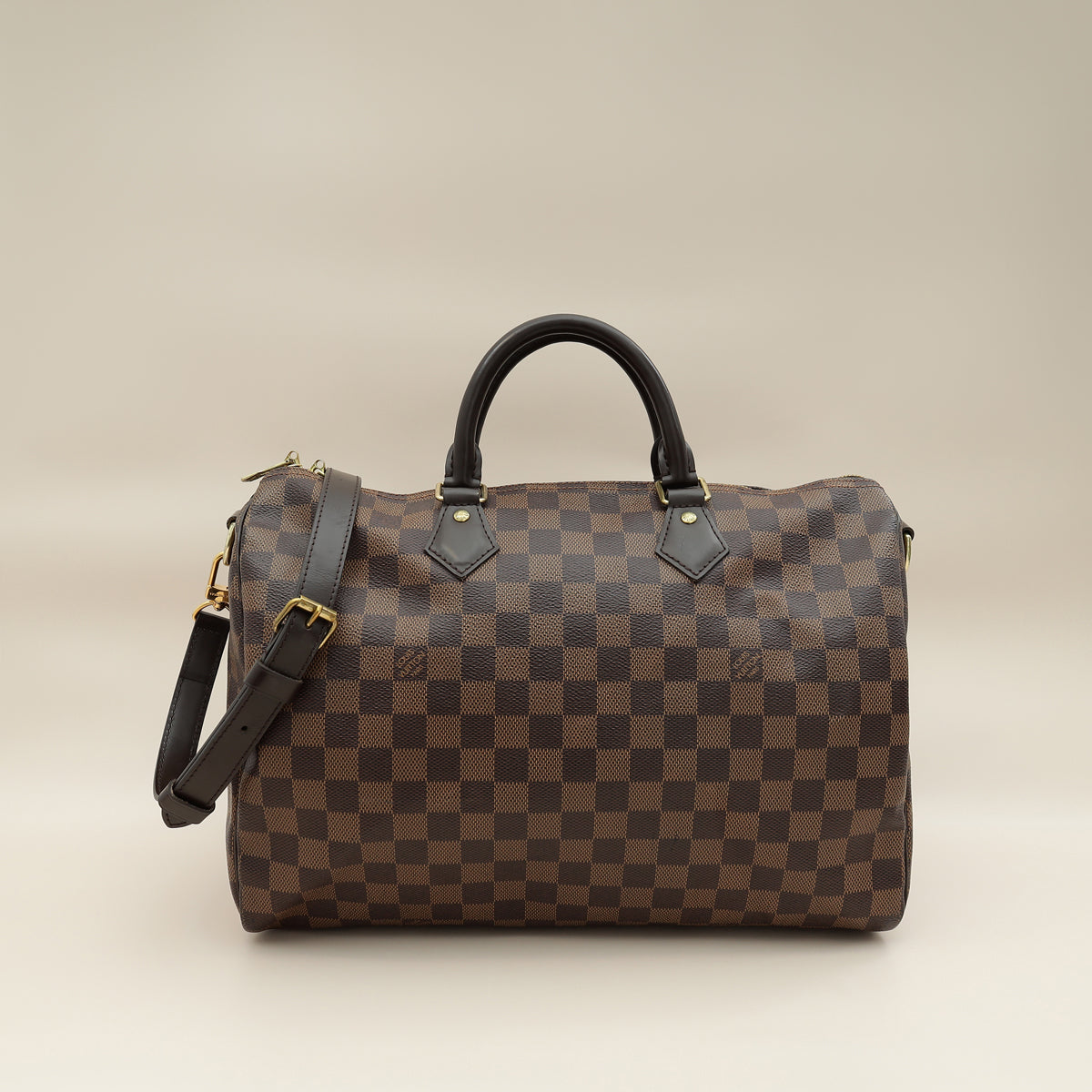 Louis Vuitton Damier Ebene Speedy Bandouliere 35 Bag
