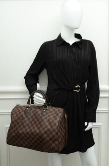 Louis Vuitton Damier Ebene Speedy Bandouliere 35 Bag