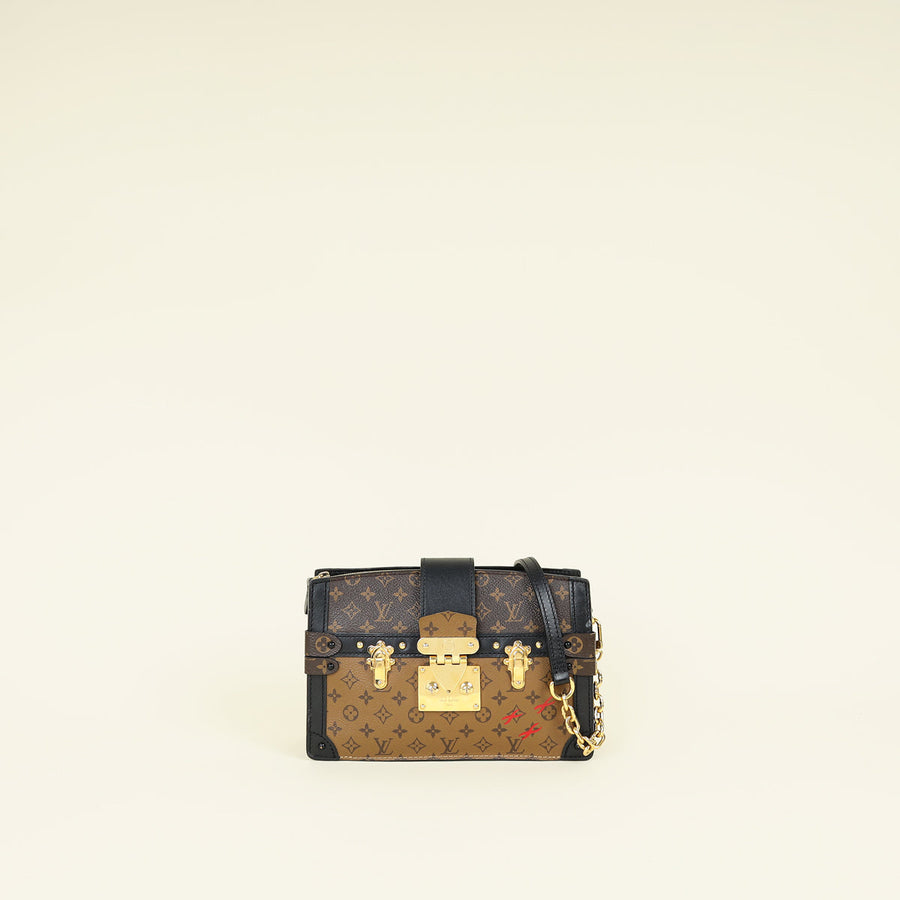 Louis Vuitton Bicolor Monogram Reverse Trunk Clutch Bag